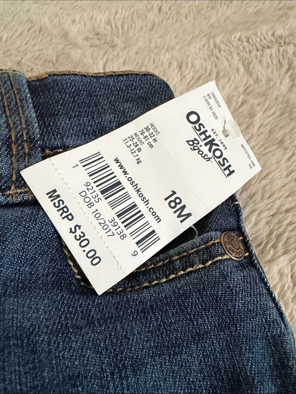 OshKosh B'gosh Dark Blue Denim Jeans